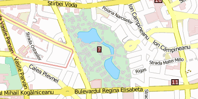 Cișmigiu-Park Stadtplan