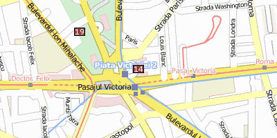 Stadtplan Victoria-Palast Bukarest